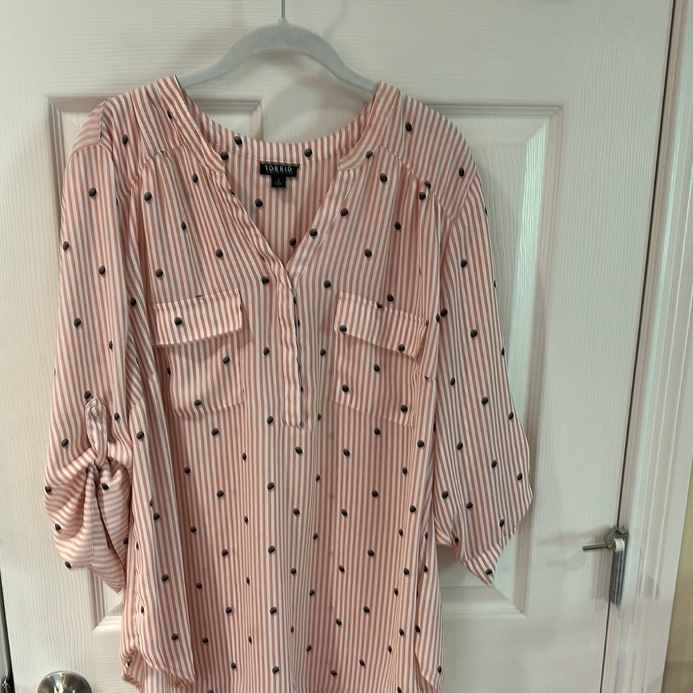 Loft Pink Striped Women's Top
